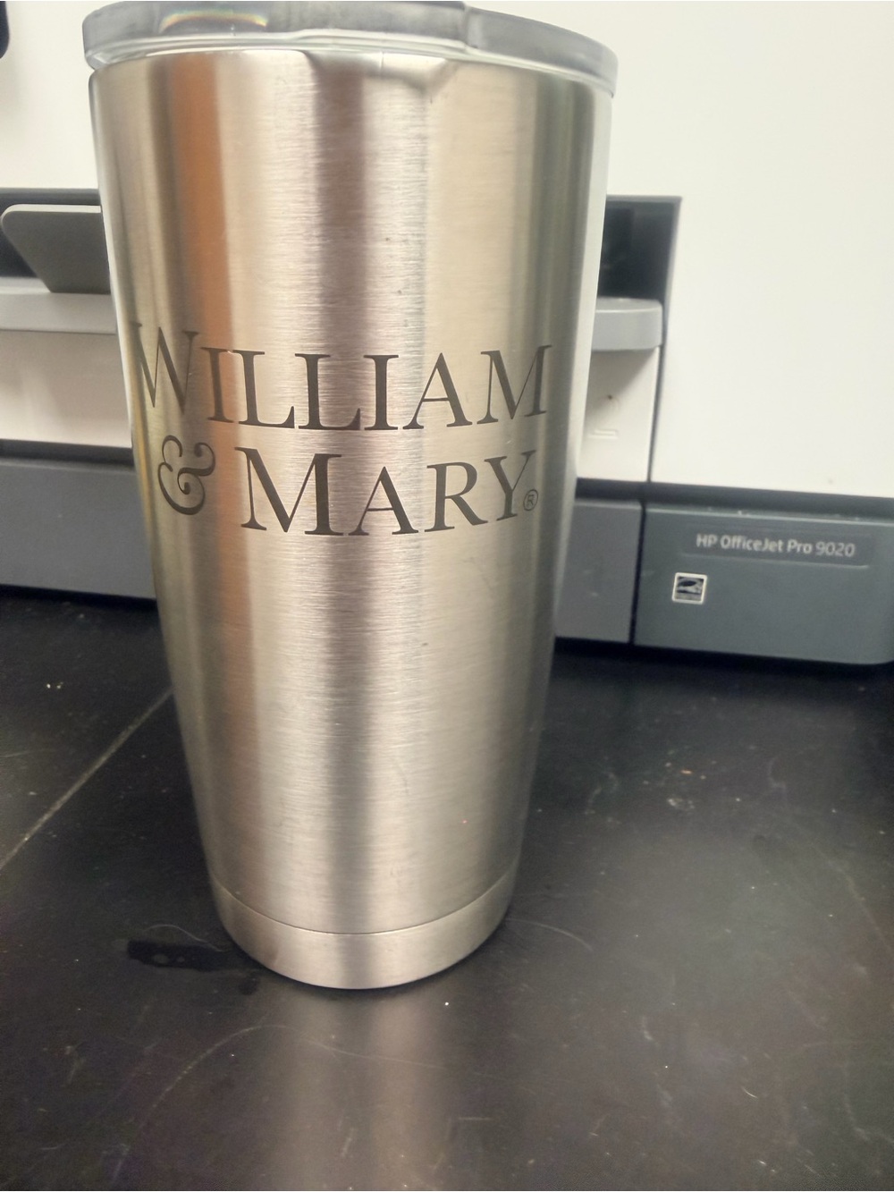 20 oz. "Yeti" Stainless Steel Silver William & Mary College Tumbler With Mag Lid